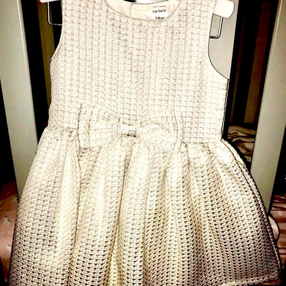 Carter's Beige Toddler Dress Size 18 months NWT